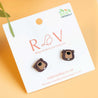 cute beaver sustainable earrings