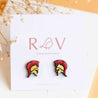 roman helmet earrings