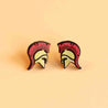 spartan helmet earrings