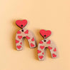 valentines gifts heart dangle earrings