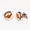 Bat Skeleton Fossil Cherry Wood Cufflinks - CO34002 - Robin Valley Official Store