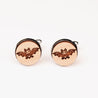 Bat Skeleton Fossil Cherry Wood Cufflinks - CO34002 - Robin Valley Official Store