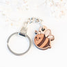 Bee Cherry Wood Keyring - KO24001 - Robin Valley Official Store