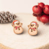 Christmas Snowman Wood Earrings - PET15060 - Robin Valley Official Store