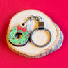 Christmas Wreath Wooden Keyring - KT25201 - Robin Valley Official Store