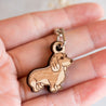 Dachshund Dog Cherry Wood Keyring - KL20189 - Robin Valley Official Store