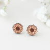 Daisy Flower Cherry Wood Stud Earrings - EO14007 - Robin Valley Official Store