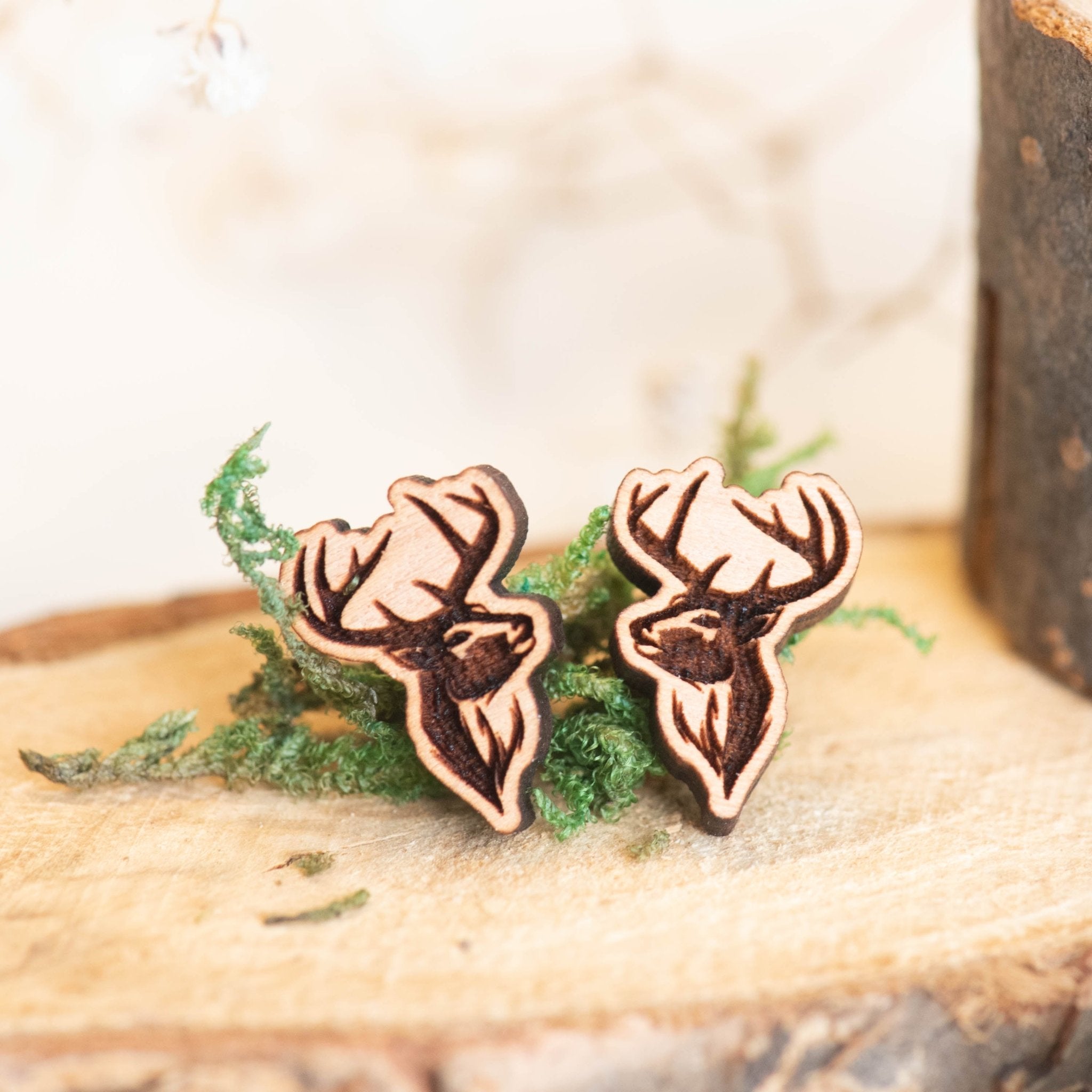 Deer horn earrings top