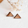 Egyptian Pyramid Earrings Wooden Stud Earrings - ET15169 - Robin Valley Official Store