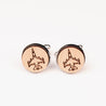 Fighter Jet Cherry Wood Cufflinks - Robin Valley Official Store