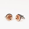 First Nation Tribe Chief Leader Cherry Wood Cufflinks - CO34052 - Robin Valley Official Store