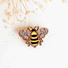 Hand-painted Bee Wooden Pin Badge - PO44059 - Robin Valley Official Store