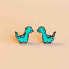 Hand-painted Brontosaurus Stud Earrings Eco-Jewellery - PEO14057 - Robin Valley Official Store