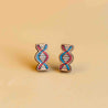 Hand-Painted DNA Structure Wooden Earrings Eco- Jewellery - PEL10260 - Robin Valley Official Store