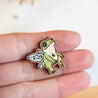 Hand-painted Fairy Frog Cherry Wood Pin Badge -PL10253 - Robin Valley Official Store