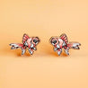 Hand-painted Goldfish Cherry Wood Stud Earrings - PES13054 - Robin Valley Official Store