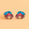 Hand-painted Hermit Crab Stud Earrings Eco-Jewellery - PES13041 - Robin Valley Official Store