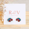 Hand-painted Hermit Crab Stud Earrings Eco-Jewellery - PES13041 - Robin Valley Official Store