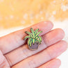 Hand-painted Indoor Plant Spider Plant Wooden Pin Badge - PO44085 - Robin Valley Official Store