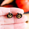 Hand-painted Jack-O-Lantern Pumpkin Earrings Halloween Collection - PEO14061 - Robin Valley Official Store