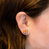 Hand-painted Origami Fox Wooden Earrings -PEL10252 - Robin Valley Official Store