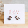 Hand-painted Pelican Earrings Wooden Earrings - PEB12031 - Robin Valley Official Store