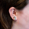 Hand-painted Salvador Dalí Portrait Earrings Dalí-inspired jewelry - PET15113 - Robin Valley Official Store