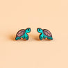 Hand-painted Sea Turtle Earrings Cherry Wood Earrings - PES13005 - Robin Valley Official Store
