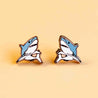 Hand-painted Shark Earrings Cherry Wood Earrings - PES13060 - Robin Valley Official Store