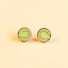 Hand-painted Tennis Ball Earrings Wooden Jewellery - PET15197 - Robin Valley Official Store