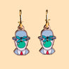 Hand-painted The Son of Man Hoop Earrings Inspired by René Magritte - PET15126 - Robin Valley Official Store