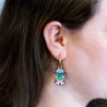 Hand-painted The Son of Man Hoop Earrings Inspired by René Magritte - PET15126 - Robin Valley Official Store