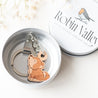 Howling Baby Wolf Cherry Wood Keyring - KL20008 - Robin Valley Official Store