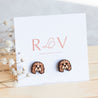 King Charles Spaniel Dog Cherry Wood Stud Earrings - EL10224 - Robin Valley Official Store