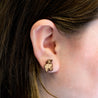 Little Lamb Cherry Wood Stud Earrings - EL10225 - Robin Valley Official Store