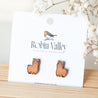 Llama Alpaca Wooden Earrings - EL10051 - Robin Valley Official Store