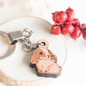 Lop Ear Rabbit Cherry Wood Keyring - KL20055 - Robin Valley Official Store
