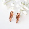 Macaw Parrot Bird Cherry Wood Stud Earrings - EB12014 - Robin Valley Official Store