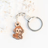 Monkey Cherry Wood Keyring KL20065 - Robin Valley Official Store