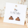 Moth Cherry Wood Stud Earrings - EO14026 - Robin Valley Official Store