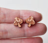 Mushroom Cherry Wood Stud Earrings - EO14063 - Robin Valley Official Store