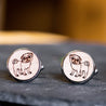 Pug Cherry Wood Cufflinks - PL40062 - Robin Valley Official Store