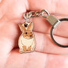 Rabbit (Sitting) Cherry Wood Keyring - KL20086 - Robin Valley Official Store