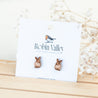 Rabbit (Sitting) Wooden Earrings - EL10086 - Robin Valley Official Store