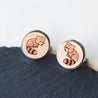 Red Panda Cherry Wood Cufflinks - CL30001 - Robin Valley Official Store