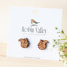 Red Squirrel Wooden Earrings -EL10021 - Robin Valley Official Store
