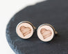 Sketch Heart Cherry Wood Cufflinks - CT35038 - Robin Valley Official Store