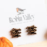 Spooky Tree Halloween Cherry Wood Stud Earrings - EO14043 - Robin Valley Official Store