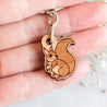 Squirrel Cherry Wood Keyring - KL20021 - Robin Valley Official Store