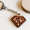 Super Dad Cherry Wood Keyring - KL20229 - Robin Valley Official Store